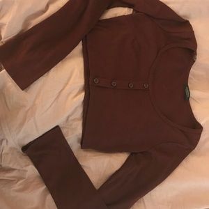 Nasty Gal Long-sleeved Crop Top
